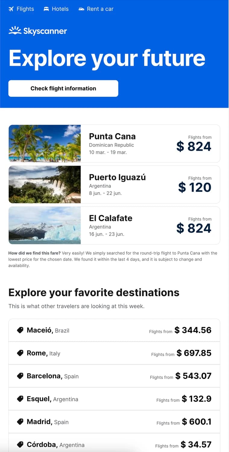 Destination Fare Highlights