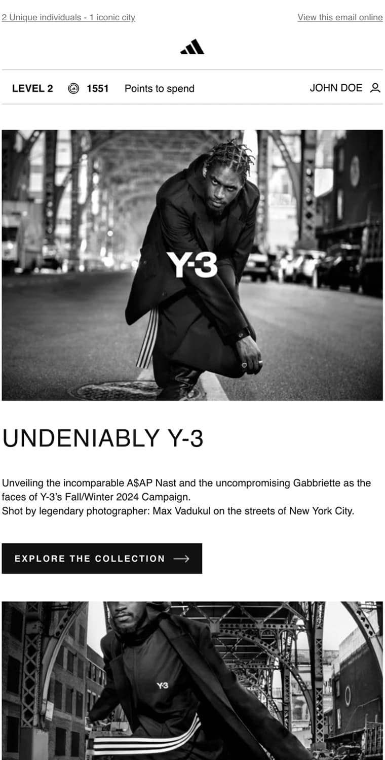 Y-3 Collection Campaign